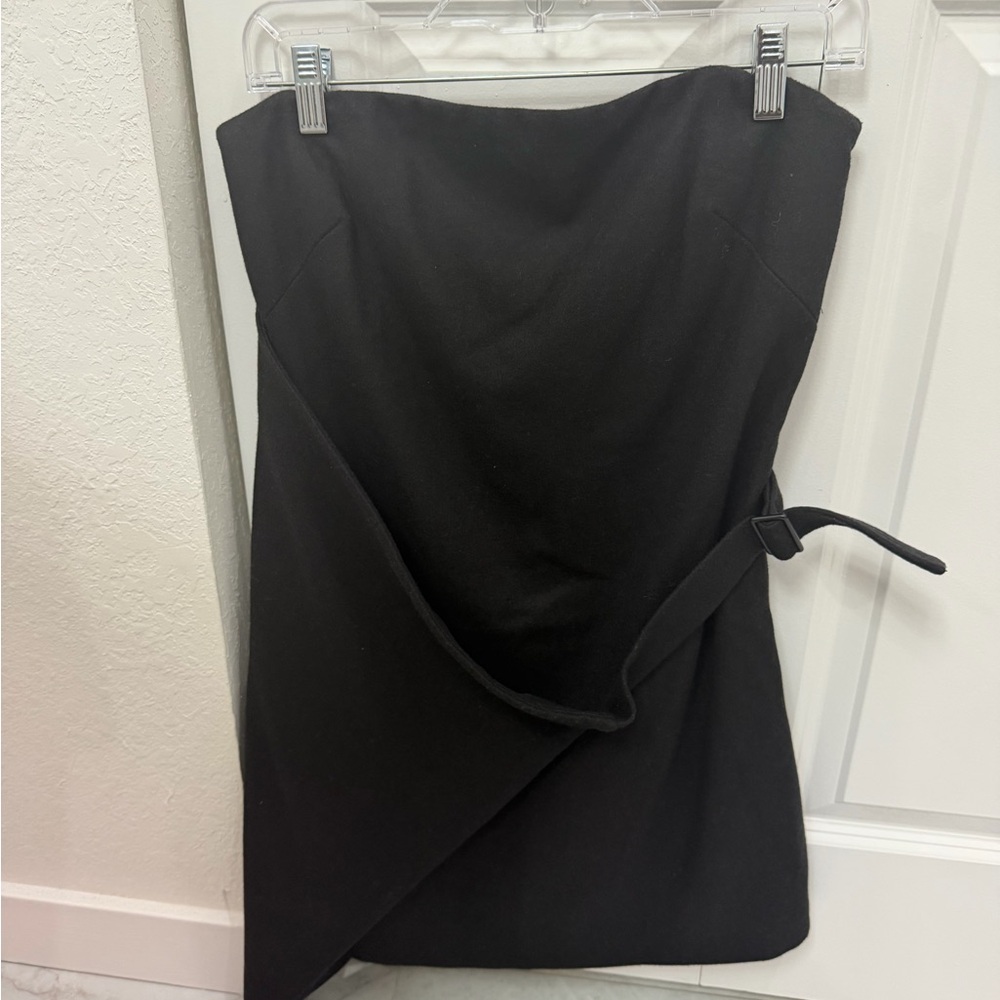 Black Wrap-Front Women’s Skirt